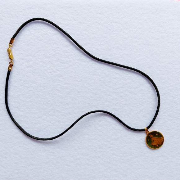 Vintage Pendant Necklace Zodiac ♍️ Virgo Symbol  Lucky Charm - Picture 2 of 11